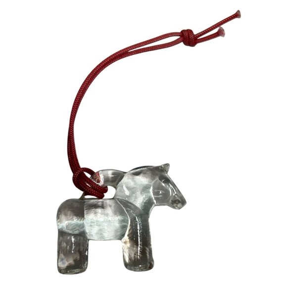 Kosta Boda Bertil Vallien Swedish Glass Christmas Ornament Horse - Picture 1 of 4
